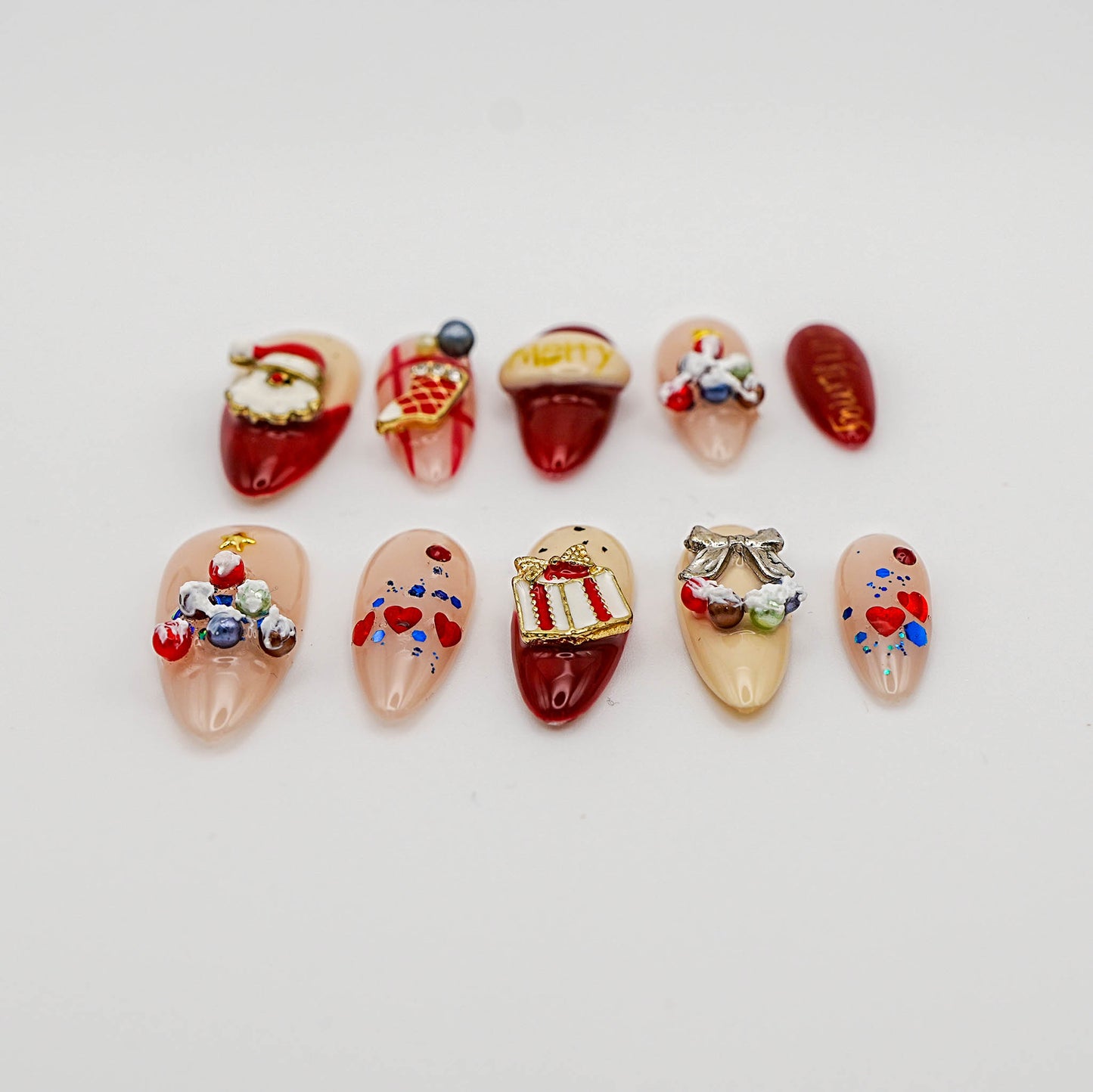 3D Christmas Party Press-On Nails