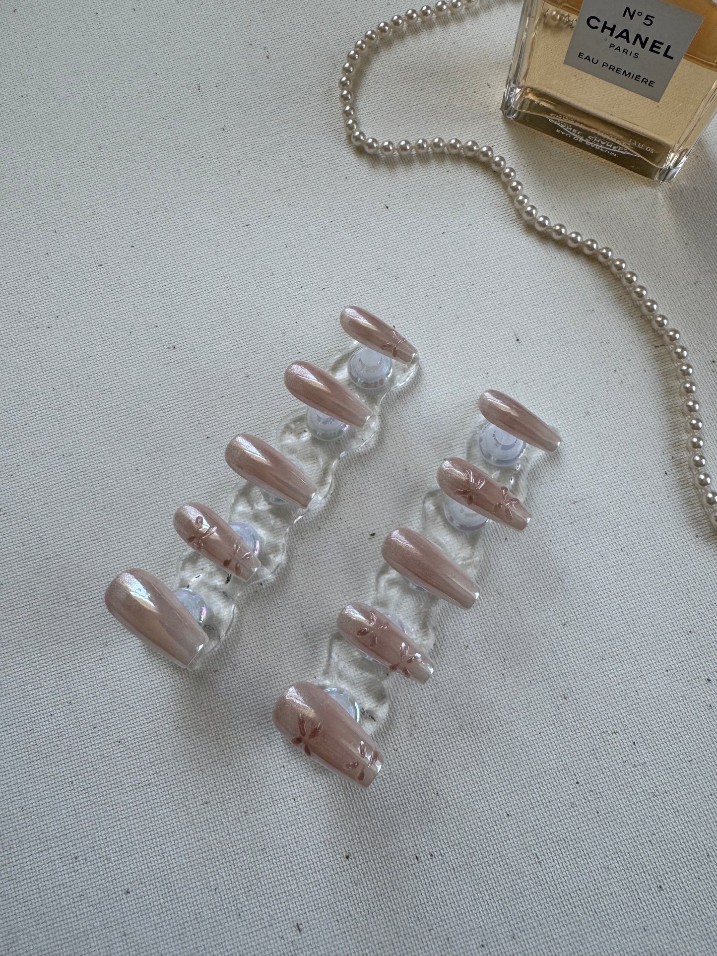 Crystal Petals – Pink Aurora Nails with 3D Florals